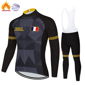 2023 франция Зима Термальный Ciclismo велосипедная одежда велосипедный трикотаж мужской флис tenue cyclisme homme hiver chaquetas hombre