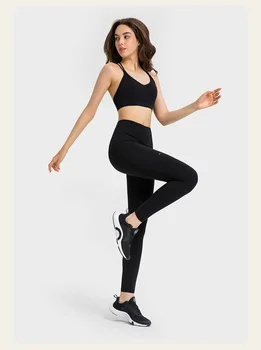 Заменители бренда Lulu Выровнять брюки с высокой посадкой 25 дюймов Брюки для бега Колготки для бега Штаны для йоги Набор для бега