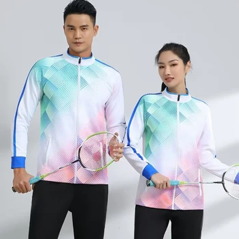 Новый стиль Теннисная тренировочная куртка с длинным рукавом для мужчин и женщин 2023 осень зима командные виды спорта настольный теннис бадминтон пинг-понг пальто