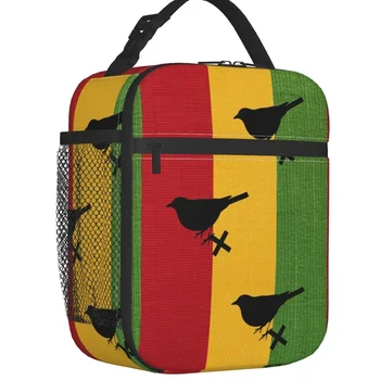 Винтажная сумка для утепленного ланча Ajax Bob Marley для женщин Три птицы Многоразовый термокулер Bento Box School