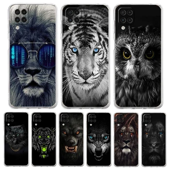 Animal Lion Wolf Tiger Чехол для Samsung Galaxy A13 A22 A32 A52 A72 A51 A71 A11 A31 A41 A33 A53 A73 5G Прозрачная силиконовая оболочка