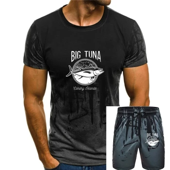 Большой тунец Канарские острова Fisher Графическая футболка Новая мода Мужская футболка с коротким рукавом Хлопковые футболки
