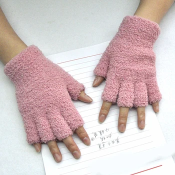 Флисовые перчатки Половинные пальцы Варежки Зимние теплые шерстяные перчатки с сенсорным экраном Грелки для рук Мужчины Вязание Варежки Женские перчатки Перчатки Мужские guantes