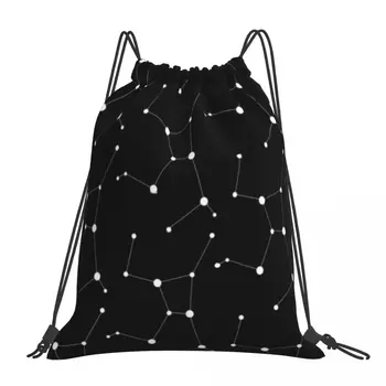 Virgo Constellation Рюкзаки Модные портативные сумки на шнурке Набор на шнурке Карманная сумка для всякой всячины Сумки для книг Для мужчин и женщин