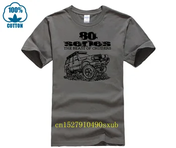 80 Series Зверь круизеров с дизайном Fzj80 Land Cruiserновый 2023 Hip Hop Мужчины модные мужские футболки