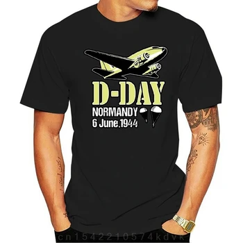 Мужская футболка День D Высадка в Нормандии Вторжение Douglas C 47 Dakota Aircraft Shirt D Day Футболка Футболка с принтом Футболка топ