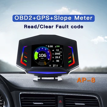Автомобильный многофункциональный ЖК-прибор OBD2 GPS HowSteep Мониторинг информации о транспортных средствах в режиме реального времени