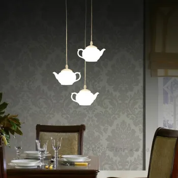 Современная люстра для чайника, светодиодная чайная комната с одной головкой, маленькая люстра, креативный отель, кофейня, декоративная художественная лампа, ZP504120
