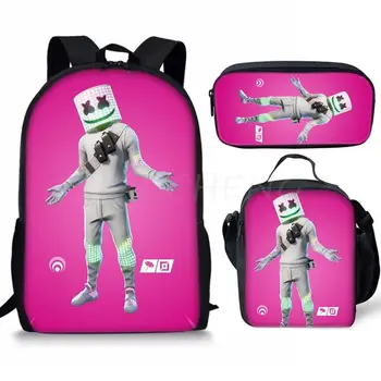 Рюкзак DJ Marshmello Сумки для ланча Детский рюкзак для начальной школы Ранец Детская сумка для книг Мальчики Девочки Школьные сумки Mochila Infantil