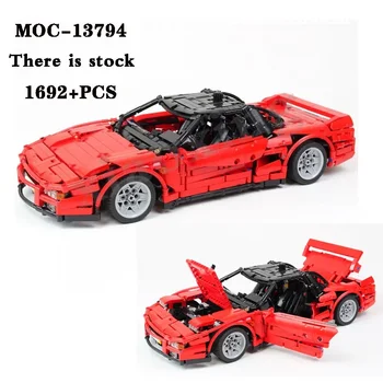 Классический гоночный автомобиль MOC-13794 Красный спортивный автомобиль 1692 шт. Строительный блок Игрушечная модель Сращивание Собранная игрушка Детское образование Подарок на день рождения