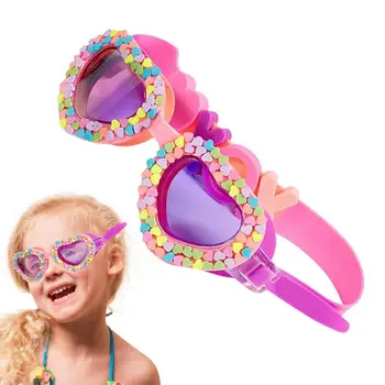  Новые водонепроницаемые детские очки для плавания Мультяшный Форма Сердца Ультрафиолетовое Запотевание Защита Плавание Тренировочные Очки Для Детей Детские Подарки