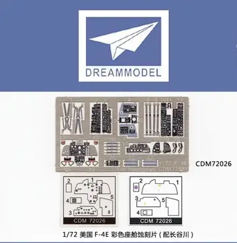 Dream Model CDM72026 1/72 US F-4E Красочная фотография кабины Травленые детали детали для Hasegawa