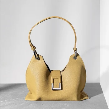 Роскошная и высококачественная сумка для подмышек из воловьей кожи для женщин в нишевом дизайне 2023 года, сумка для пельменей через плечо