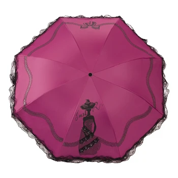 Кружевной зонт,Стандартная красота,зонт для женщин,ветро- и водостойкий зонт,зонт от дождя,складной зонт