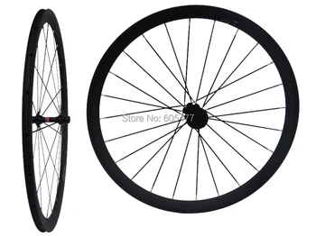 Совершенно новый - полностью карбоновый матовый клинчер обод колесной пары шоссейный велосипед 700C велосипедное колесо 38 мм