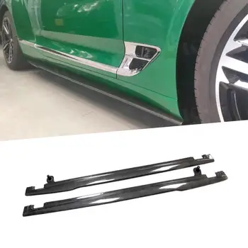 Боковые юбки из углеродного волокна для Bentley Continental GT W12 2018-2021 Удлинительные сплиттеры Фартук Губа Разделитель Винглет