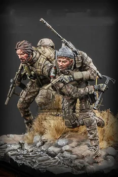 Новый В разобранном виде 1/24 75 мм современный солдат Reaper включает в себя 2 набора смолы DIY Игрушки Неокрашенная модель из смолы