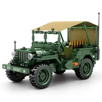 Сборка из кубиков, модель сборки внедорожника, военная игрушка-головоломка для мальчиков в подарок 705805
