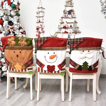 Рождественский декоративный стул Набор табуретов Новый кукольный чехол для стула Европейская и американская декоративная мебель для дома