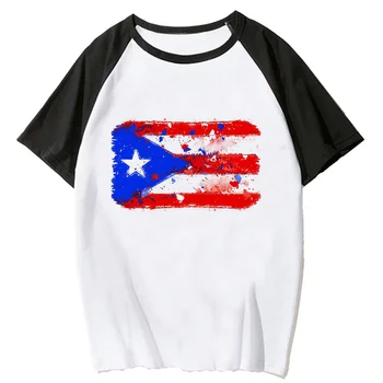 Puerto Rico Tee женская графическая летняя уличная футболка женская аниме японская манга одежда