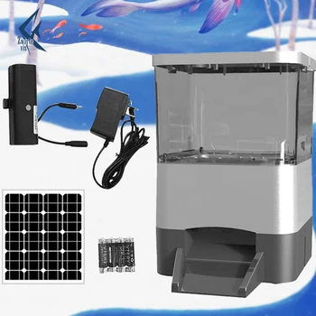 солнечная энергия автоматическая кормушка для рыбы с дистанционным управлением большой пруд с кормушкой для рыбы аквариум и аксессуары