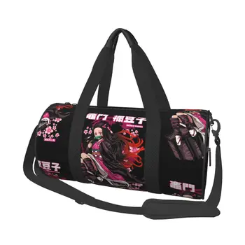 Nezukos Cherry Blossom Спортивная сумка Япония Манга Плавание Спортивные Сумки Мужчины Женщины На заказ Большая Емкость Веселый Фитнес Сумка Выходные Сумки